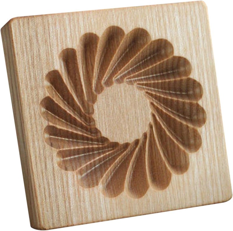 Ryetaga Wooden Cookie Biscuit Mold, 3D Baking Mold, Embossing Craft Decorating Baking Tool, Suitable for Halloween Thanksgiving Christmas Kitchen DIY (Shape E 10 * 10 * 2) - Image 1